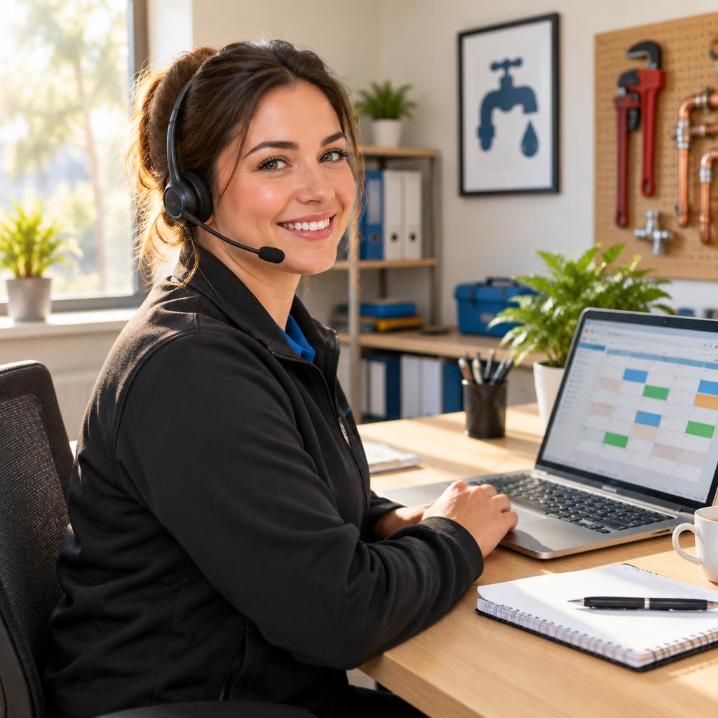 FlowFix dispatcher scheduling a visit